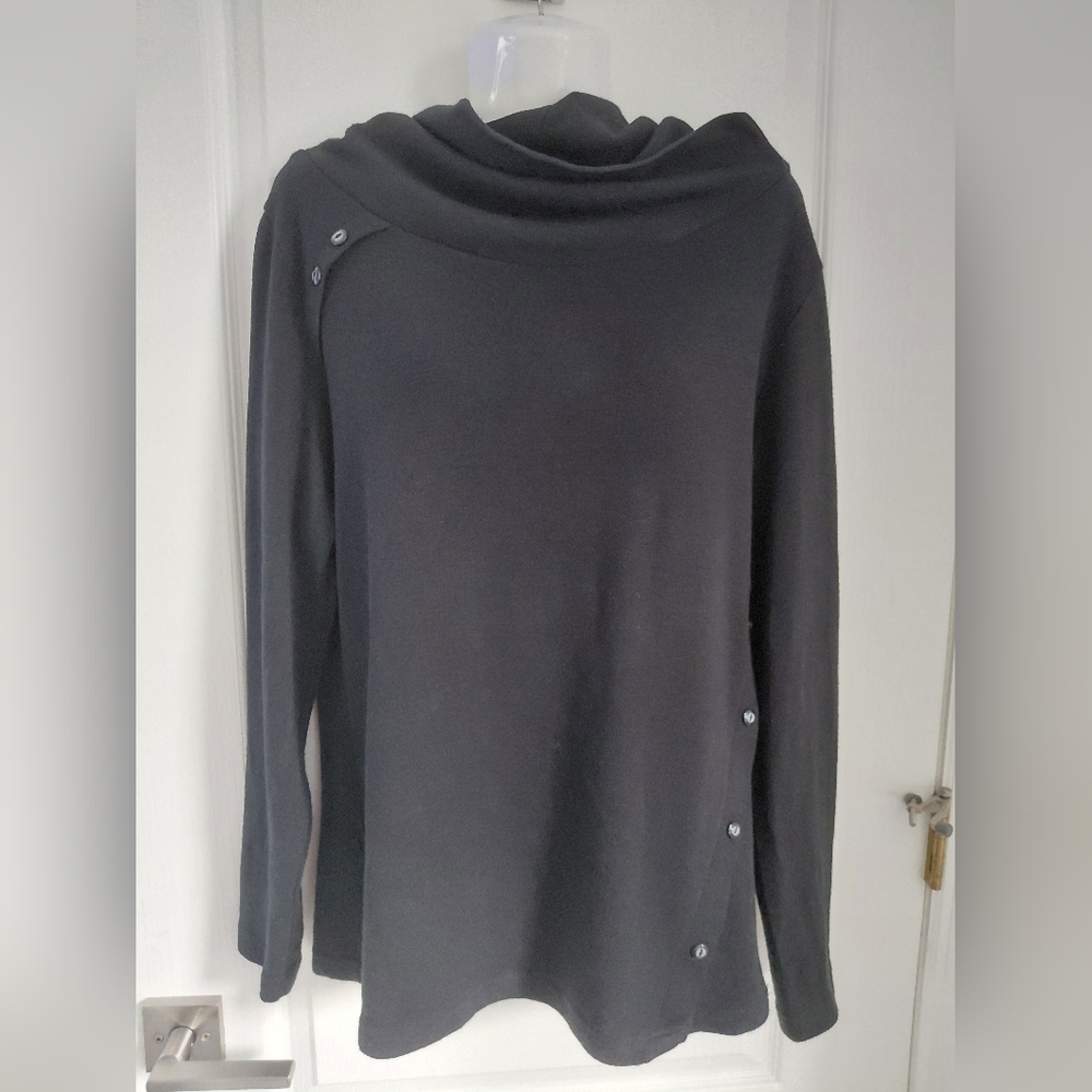 Black Cowl Neck Sweater
